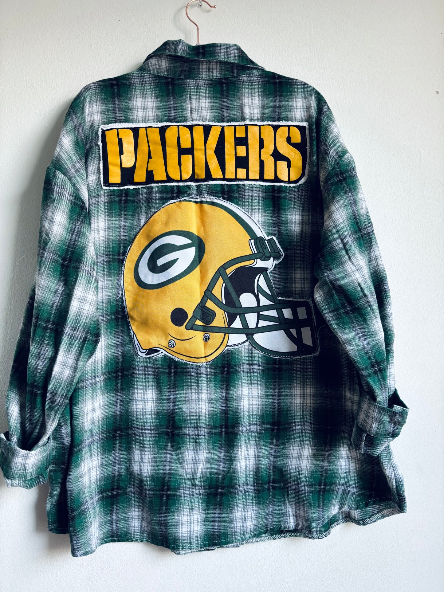 Reworked Oversized Game Day Flannel Shirt