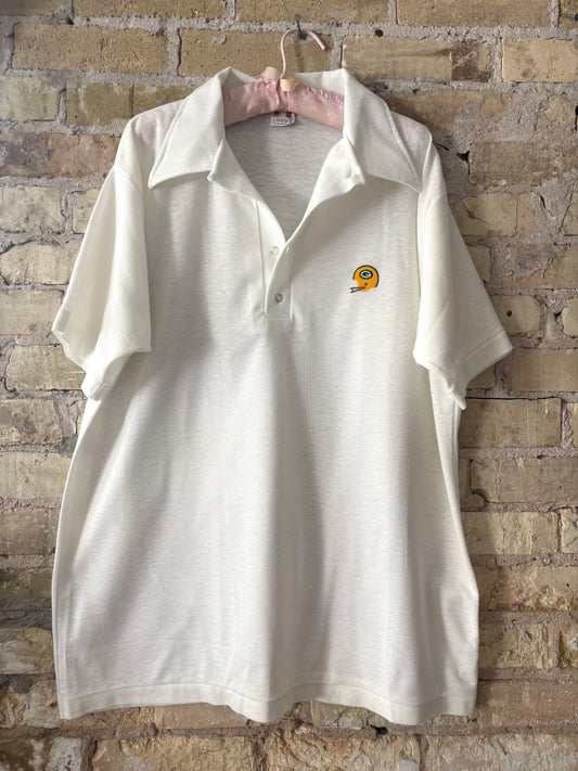 RARE Vintage Green Bay Packers Logo 7 Coaches Polo Shirt
