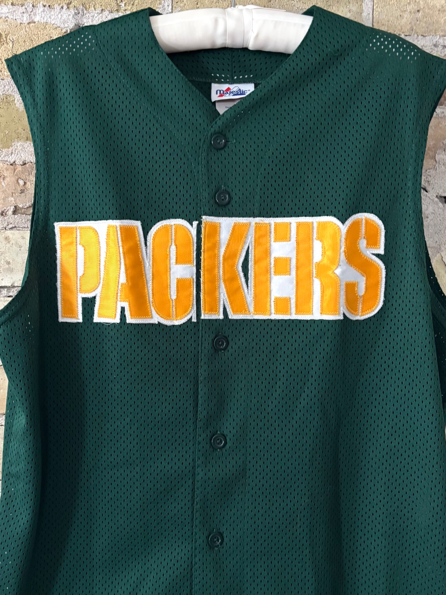 Vintage Majestic Green Bay Packers sleeveless Jersey