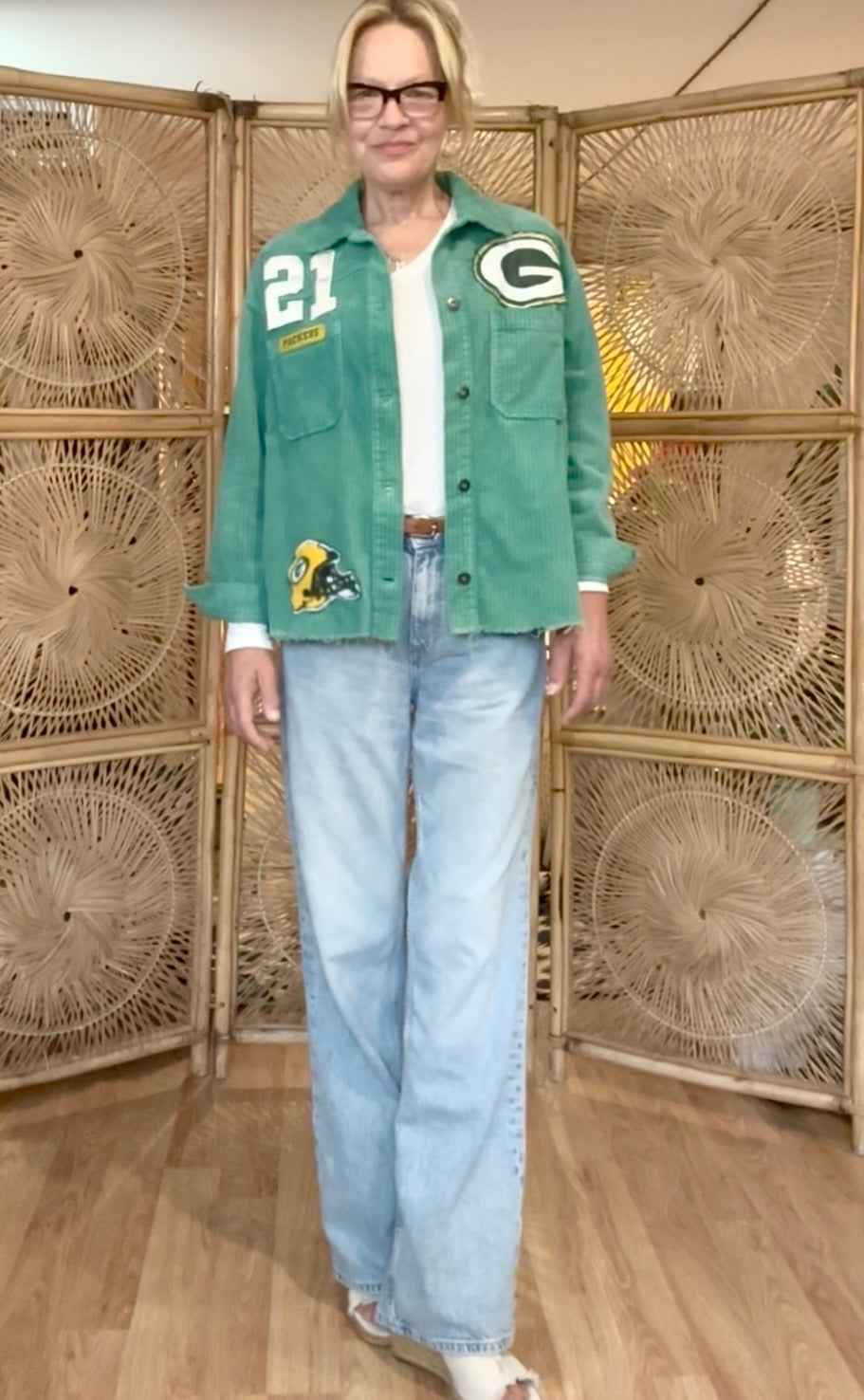 Over dyed Corduroy Game Day Shacket