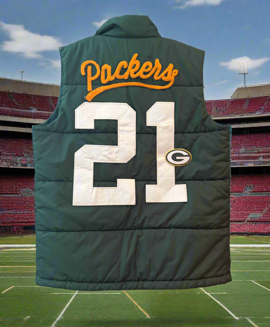 Reworked Vintage Game Day Puffer Vest