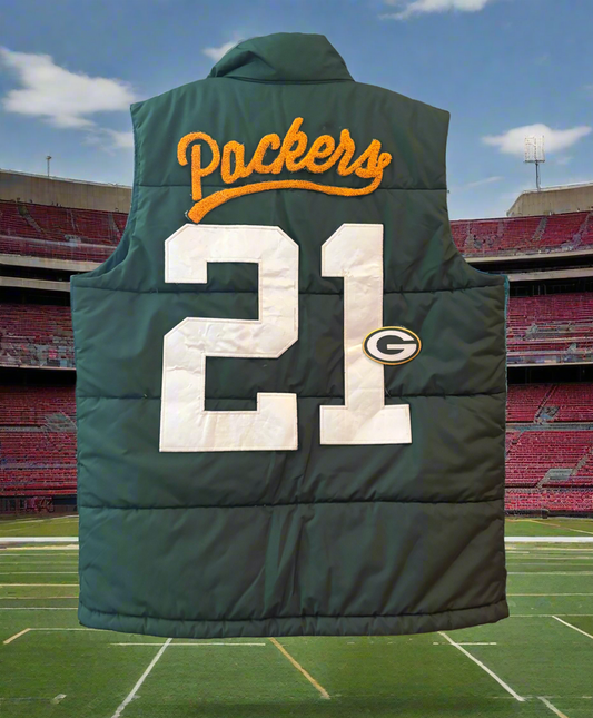 Reworked Vintage Game Day Puffer Vest