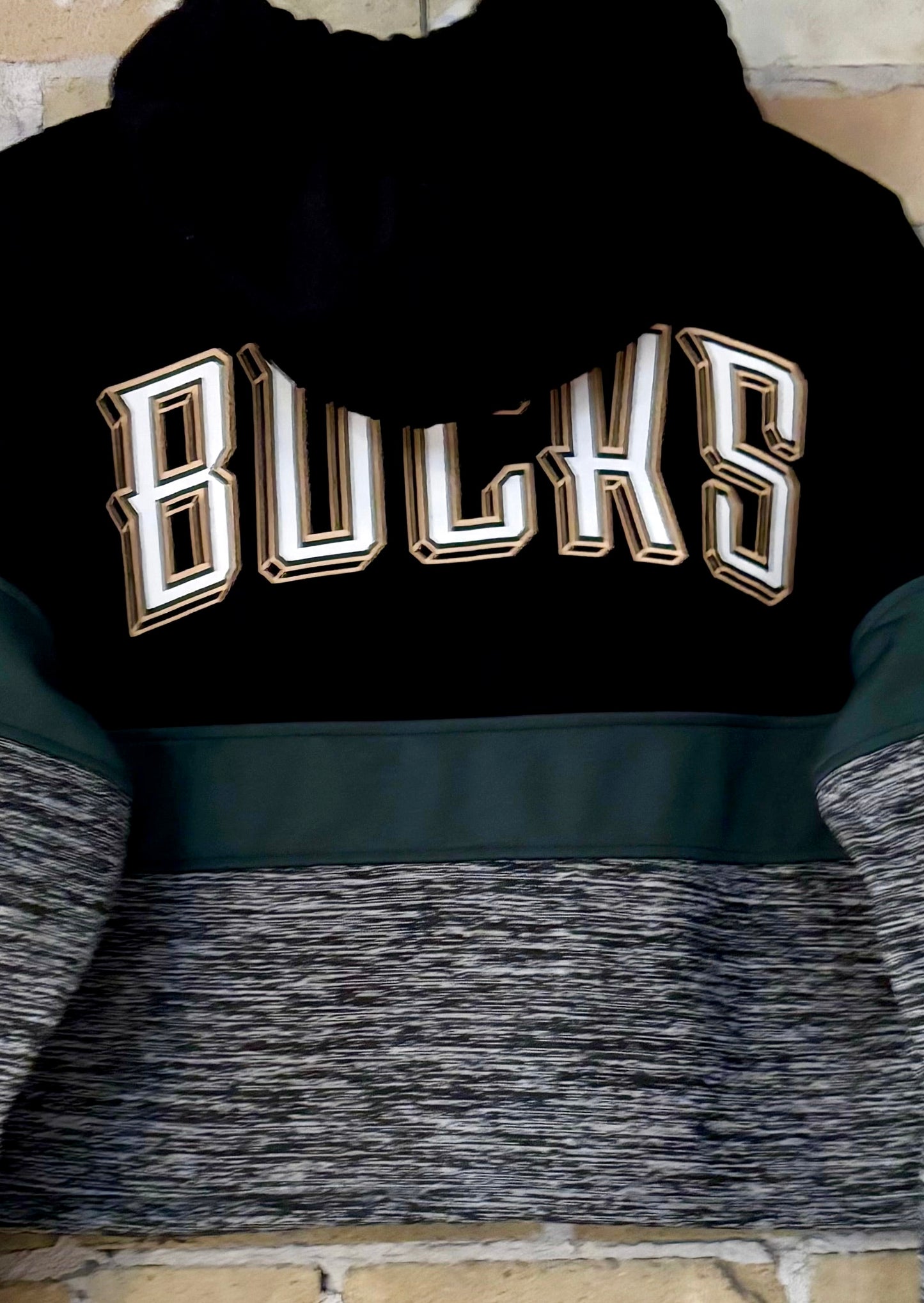 Reworked Milwaukee Bucks Cropped Hoodie