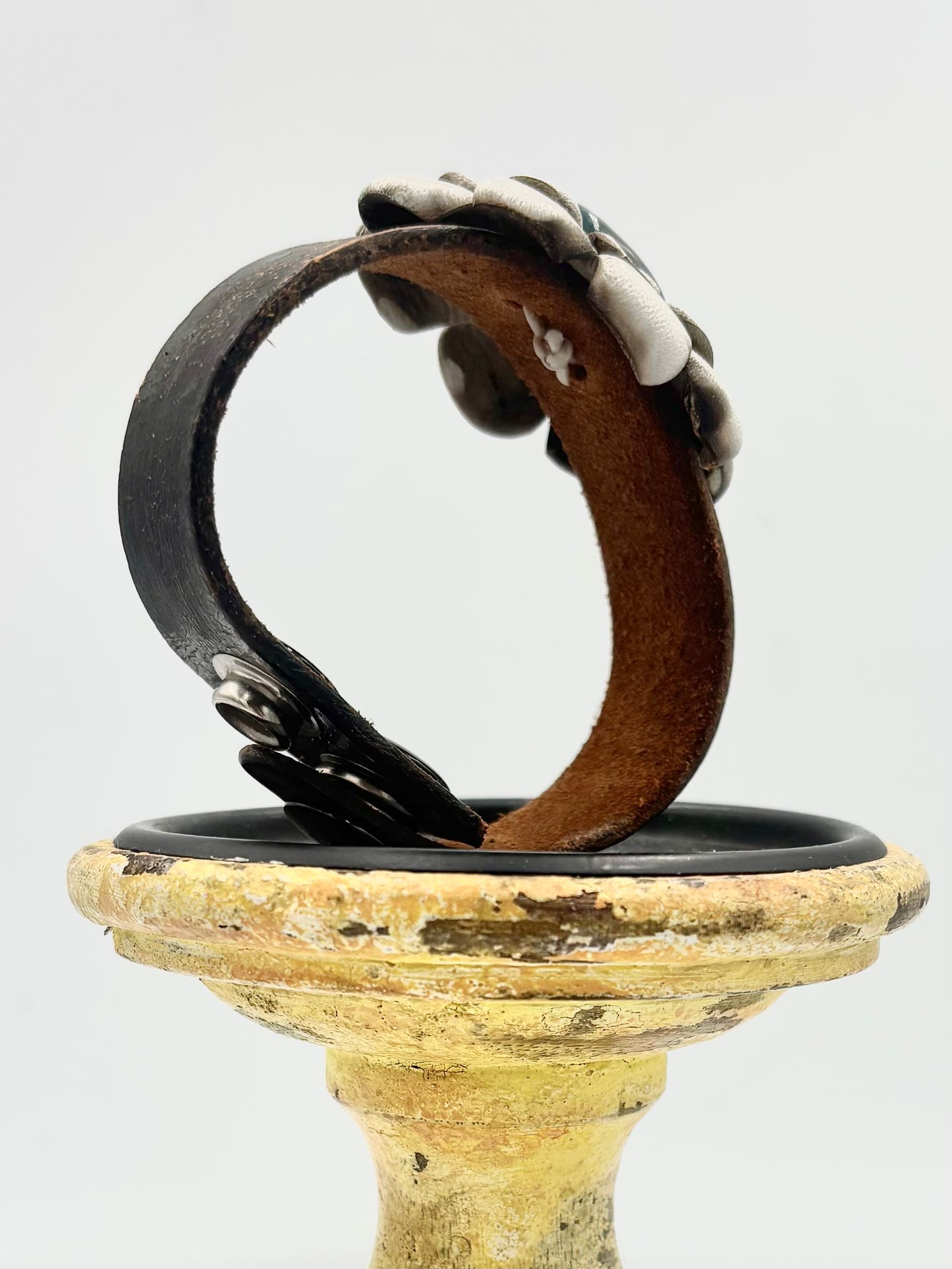 Boho Distressed Leather Cuff Bracelet