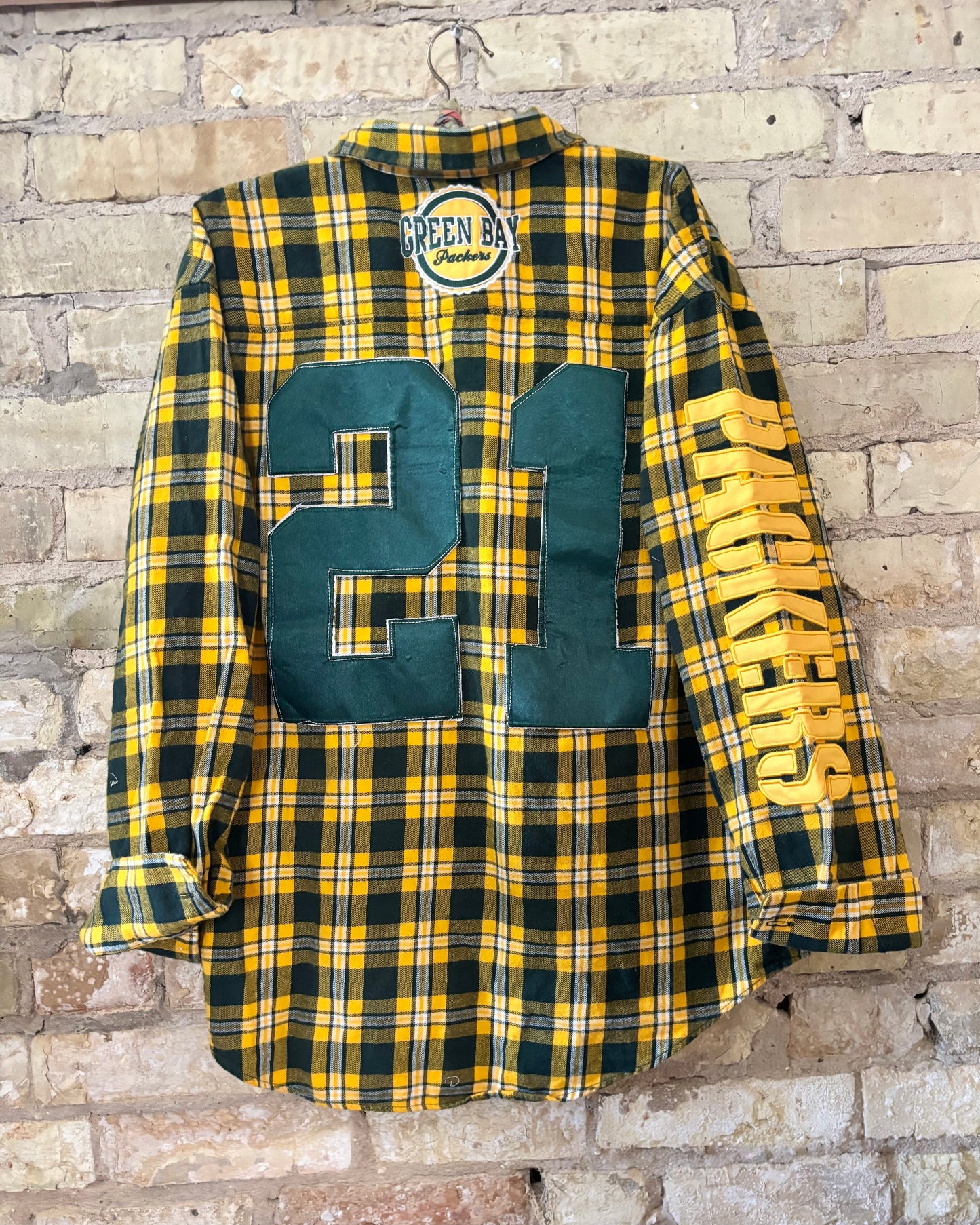 Reworked Packers NFL Game Day Flannel Shirt