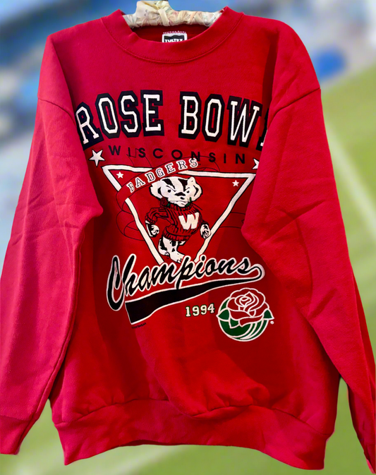 Vintage 90’s Wisconsin Badgers Rose Bowl Crewneck