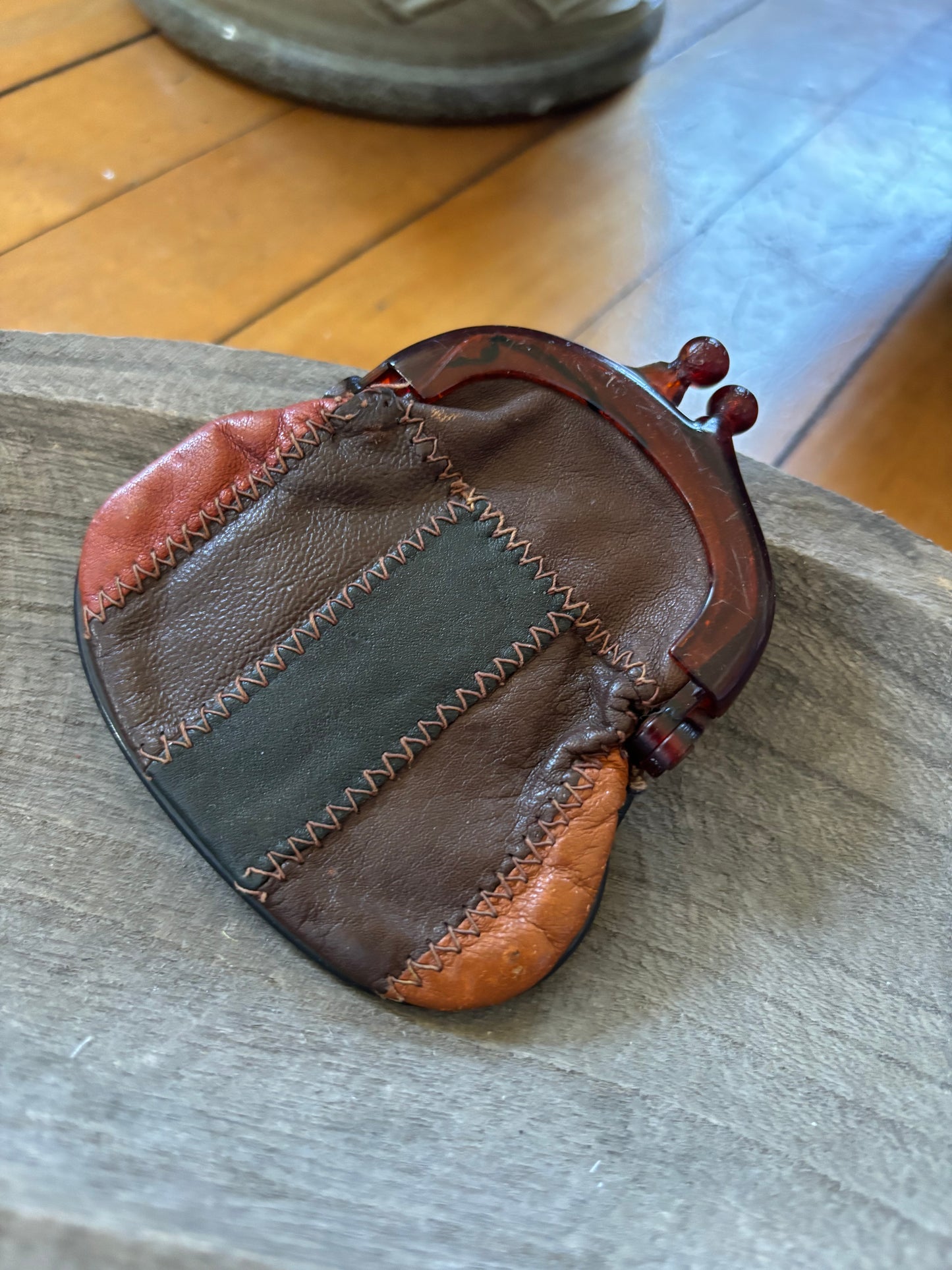 Vintage 70’s Patchwork Leather coin Purse