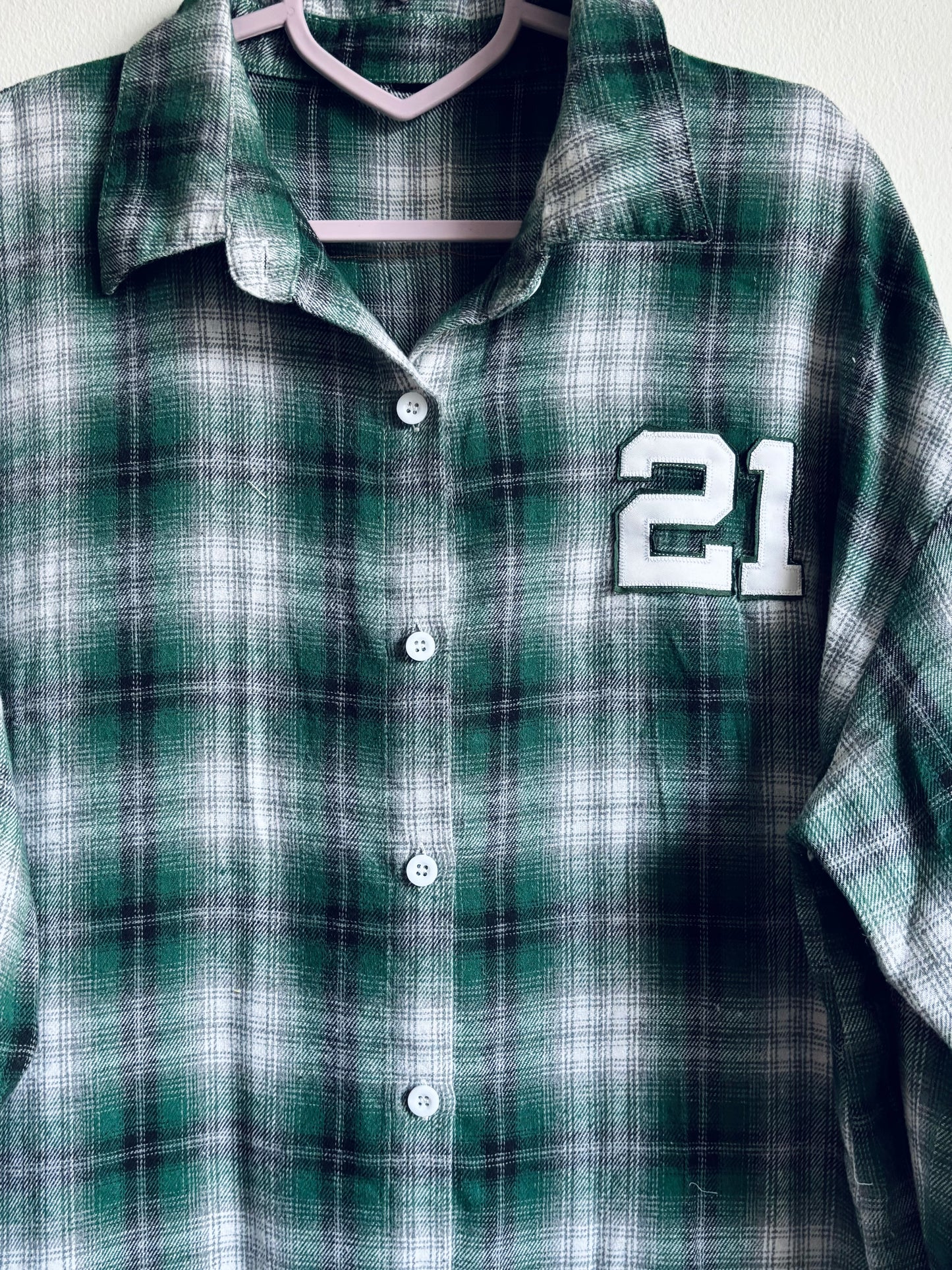 Reworked Oversized Game Day Flannel Shirt