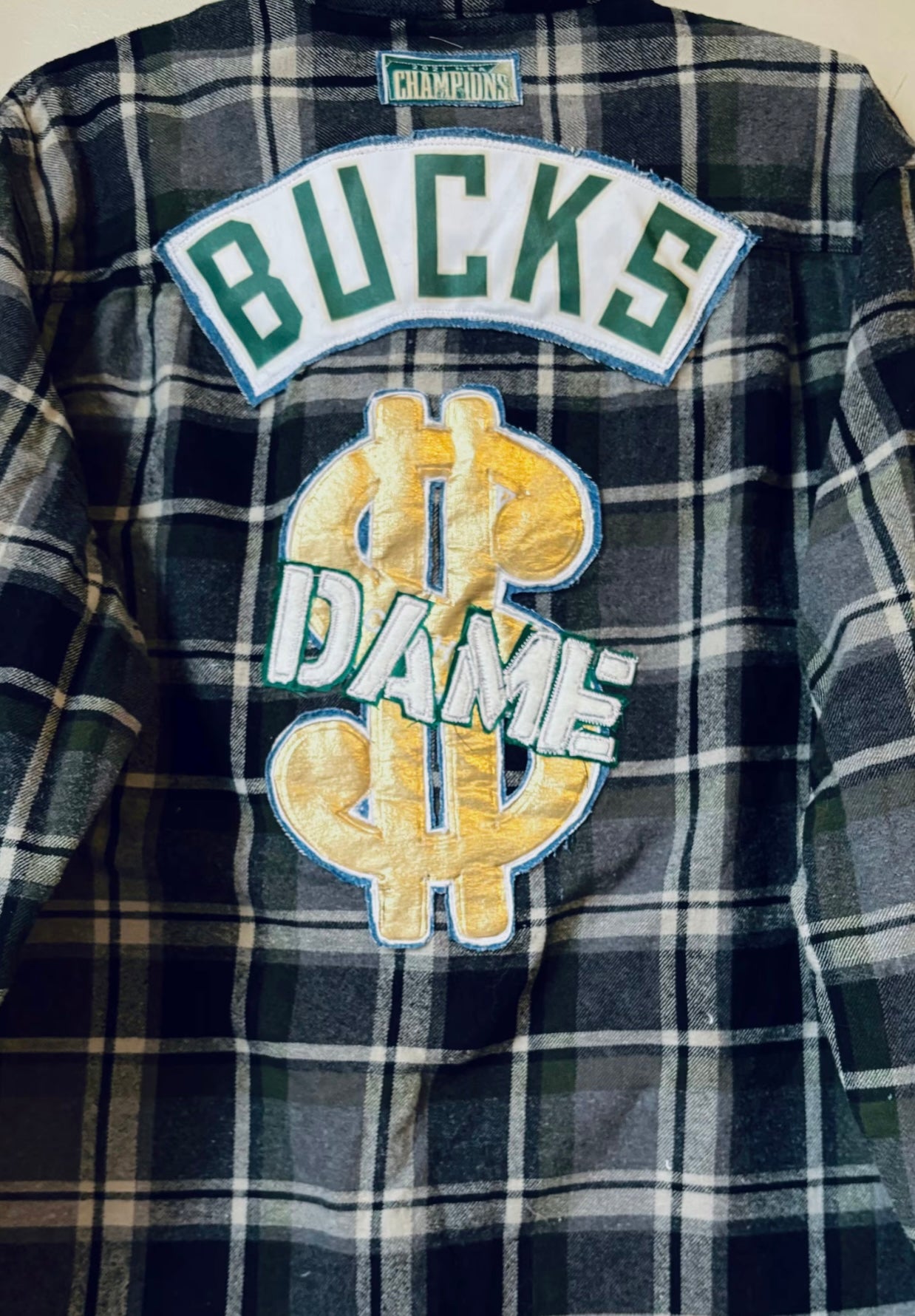 Reworked distressed Game Day Flannel