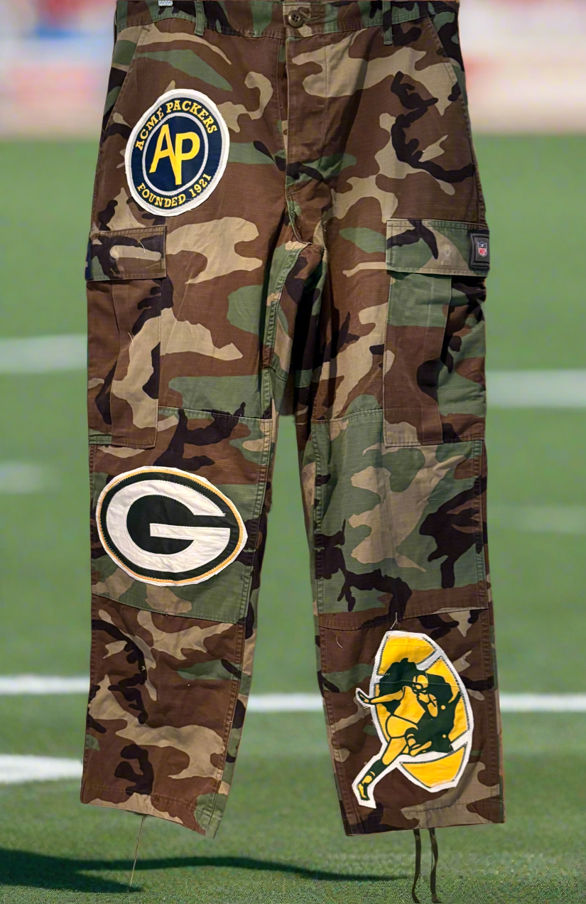 Reworked vintage camouflage BDU Game Day Pants