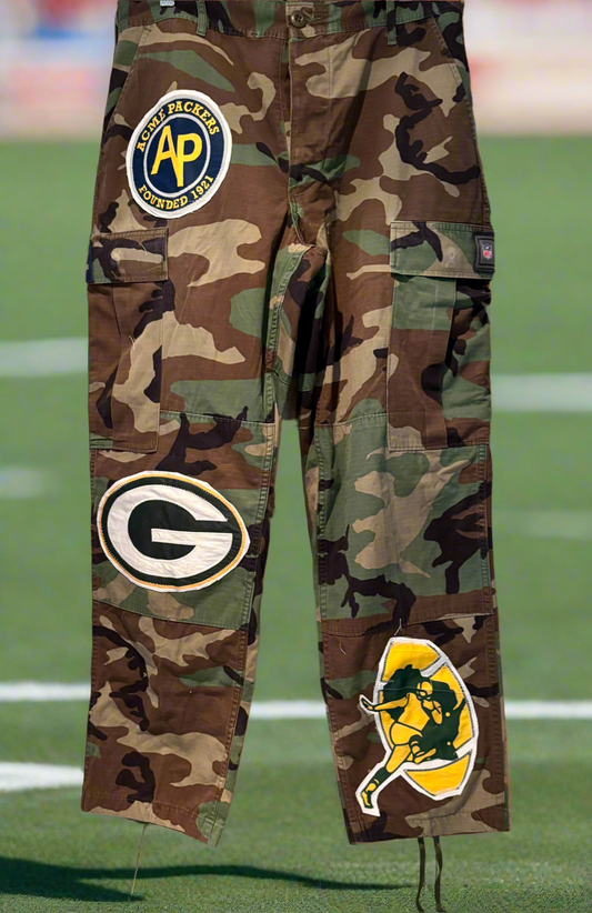 Reworked vintage camouflage BDU Game Day Pants