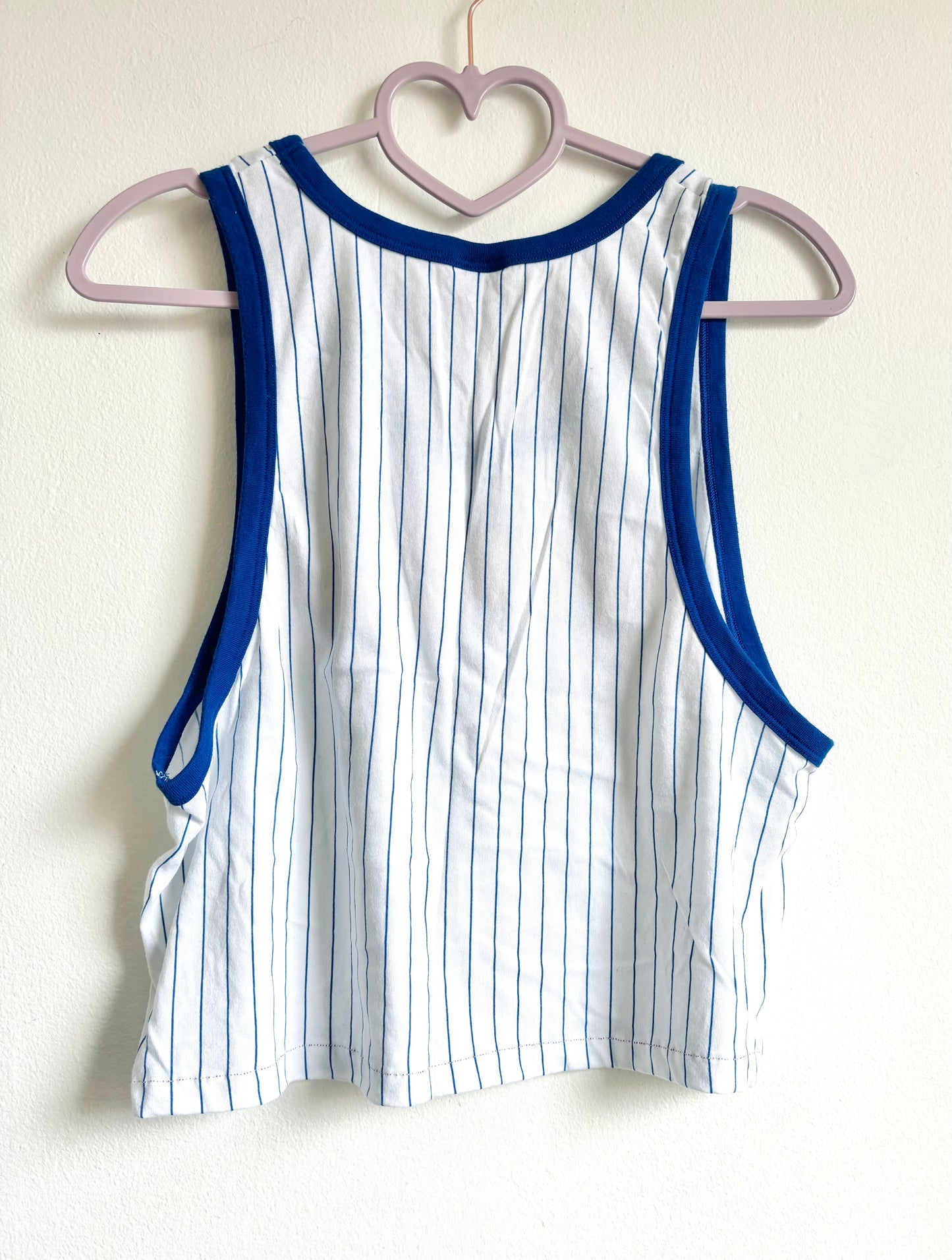 Reclaimed Y2k Brewers pinstripe Graphic Tee Tank