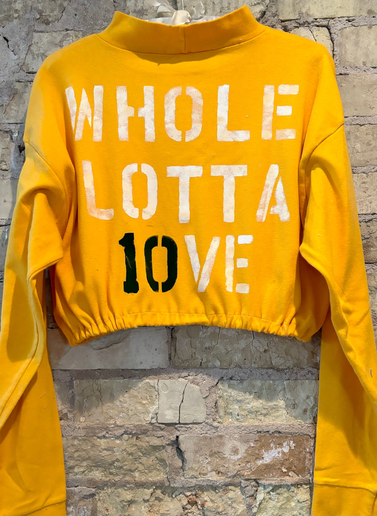 Reworked Retro 90s Packers PROLINE crop top Mock Neck Shirt