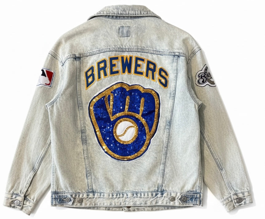 Retro Acid Washed GameDay Denim Jean Jacket