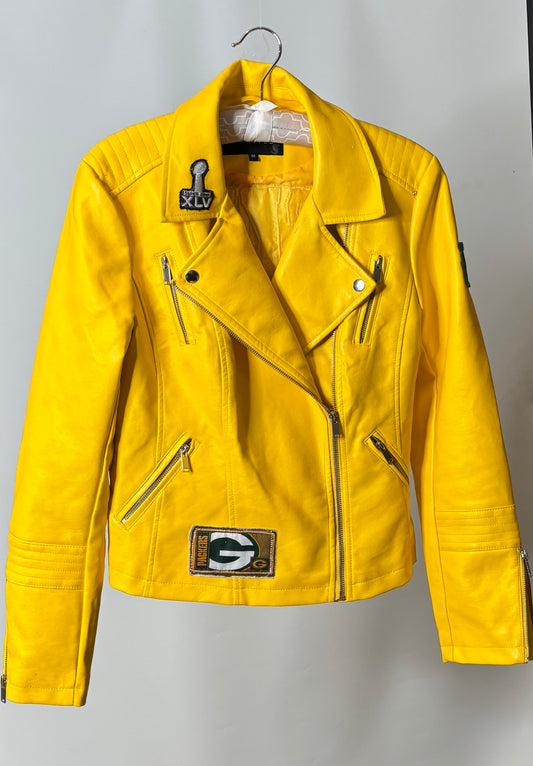 Vegan Leather Moto Game Day Jacket