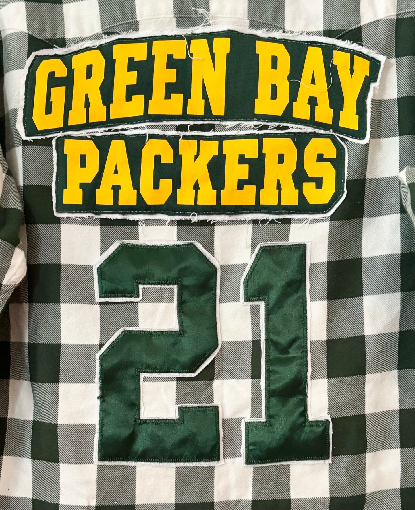 Reworked Green Checked Packers Game Day Flannel