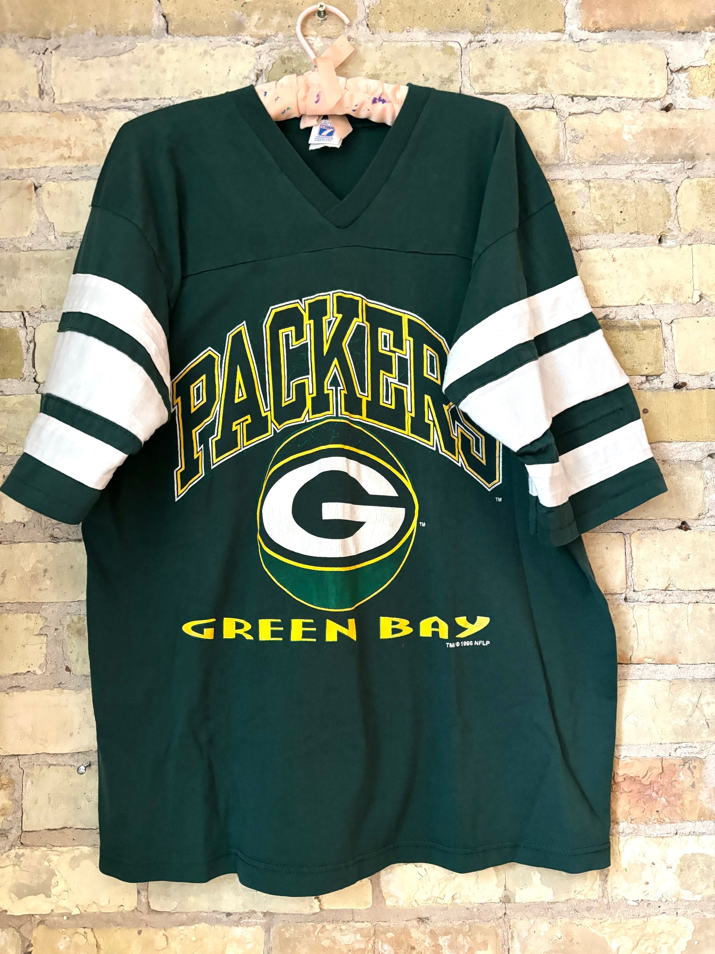 Vintage Logo 7 Packers oversized Throwback Jersey Tee 90’s