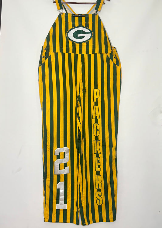 Vintage Striped  Game Day Bib Overalls