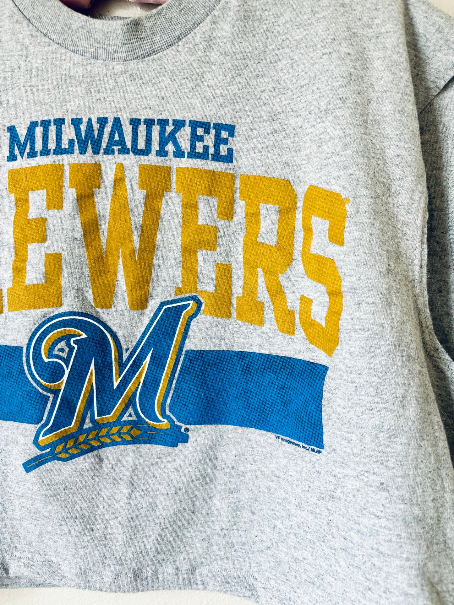 Reworked Milwaukee Brewers retro Cropped Sleeveless Graphic Tee