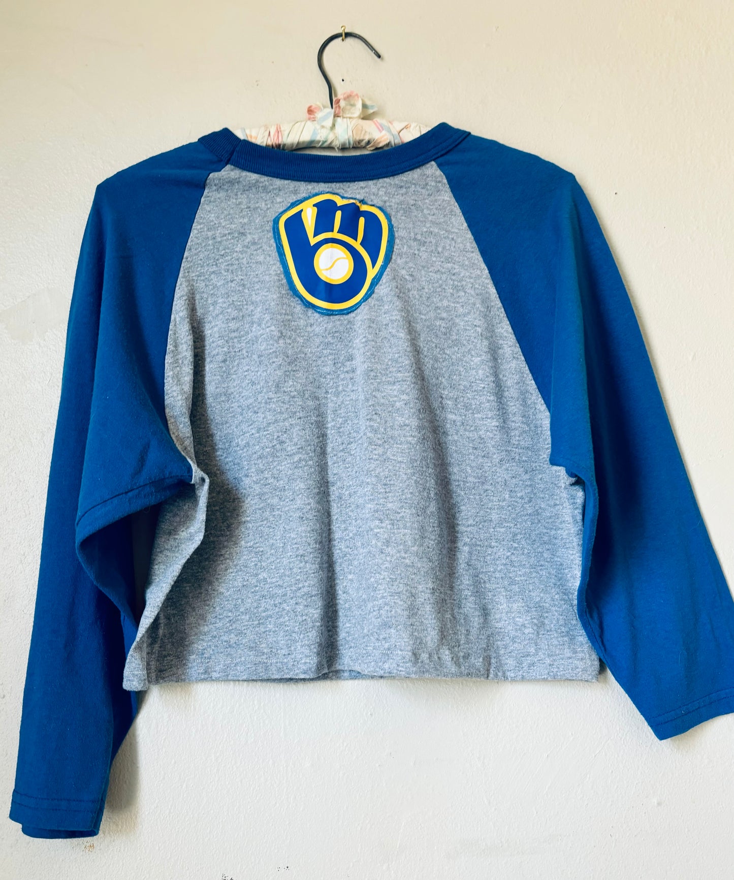 Reworked Milwaukee Brewers Throwback cropped Jersey Tee