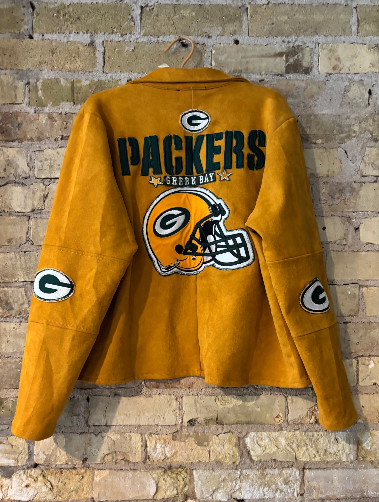 Faux Suede Ruffled Game Day Jacket