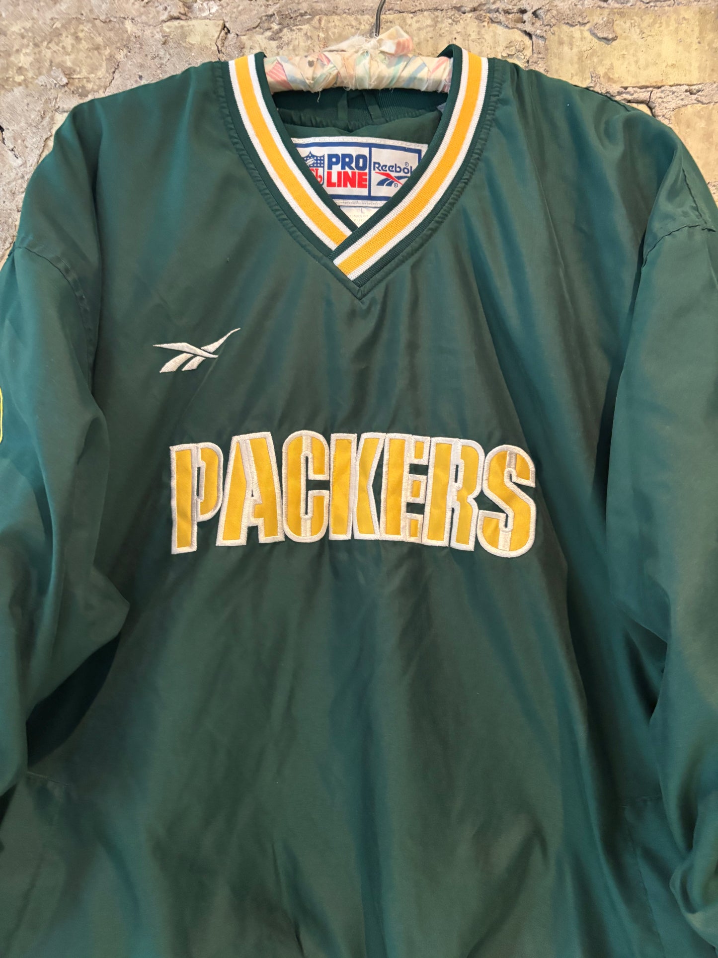 90s Green Bay Packers Retro PROLINE Windbreaker Pullover