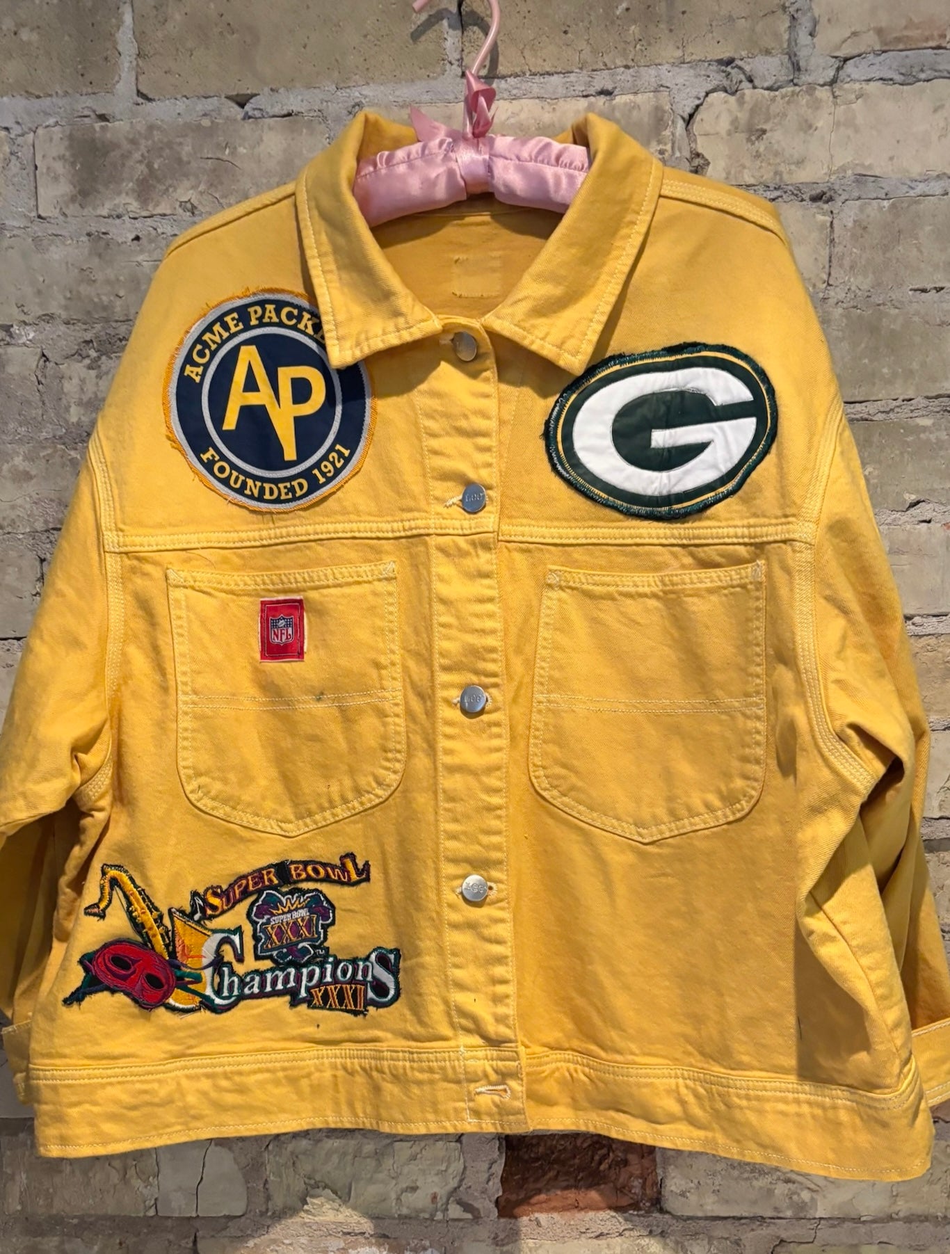 Oversized Game Day Denim Jean jacket