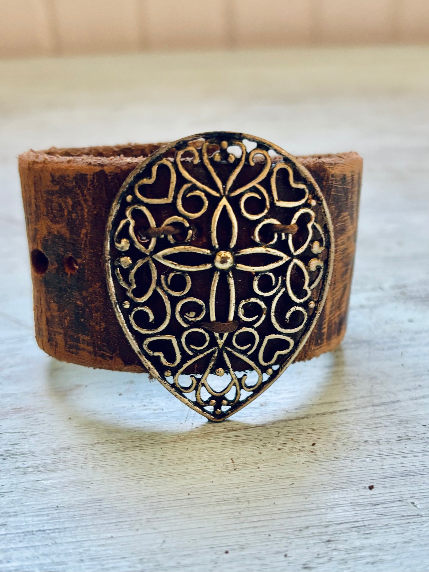 Reclaimed Leather Gypsy Bracelet