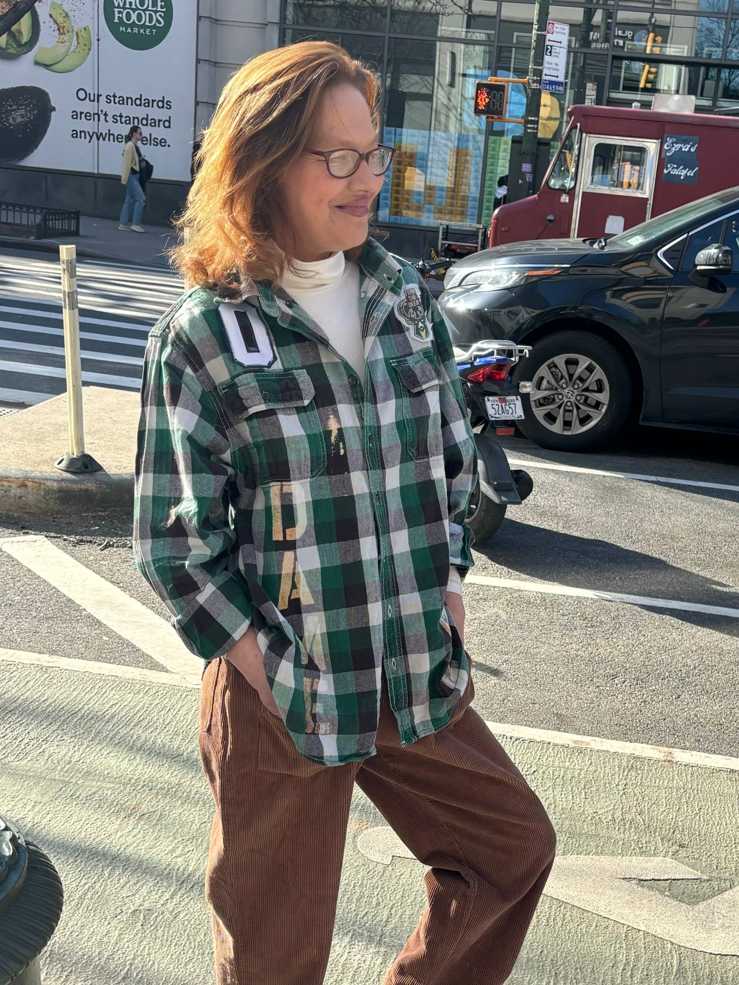 Reworked distressed Game Day Jersey Flannel Shirt