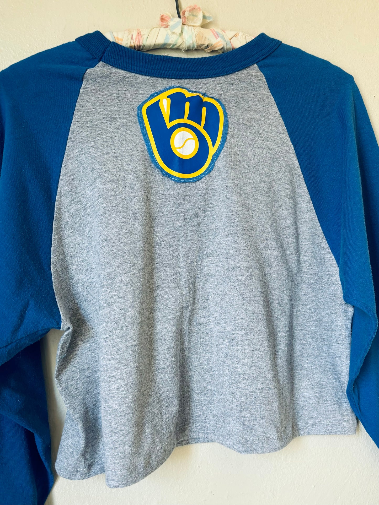 Reworked Milwaukee Brewers Throwback cropped Jersey Tee