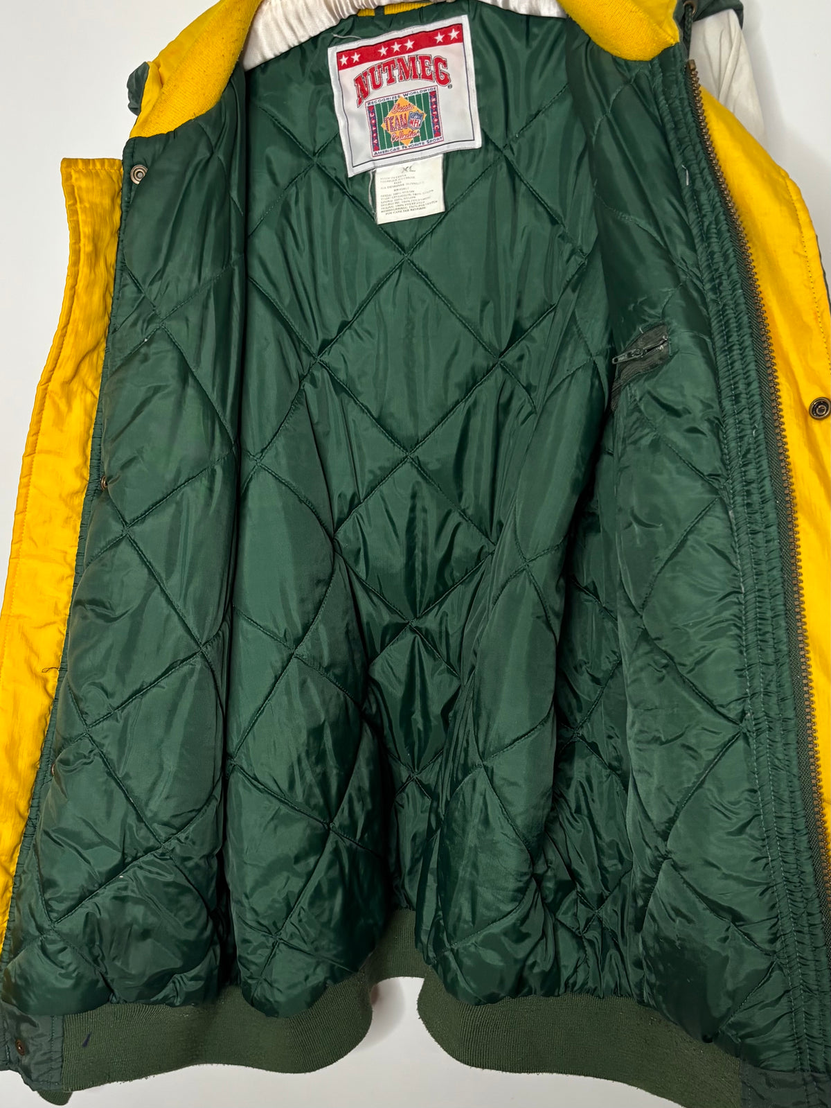 RARE Vintage Green Bay Packers Sideline Puffer Stadium Jacket