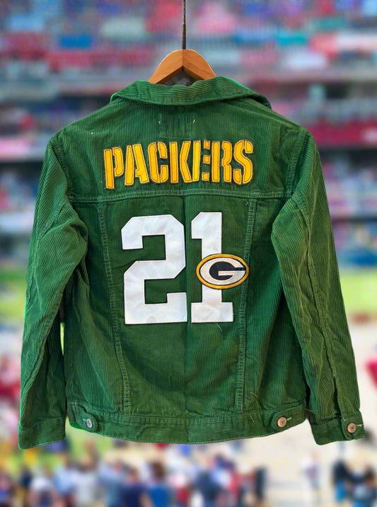 Reworked over dyed Corduroy Game Day Jacket