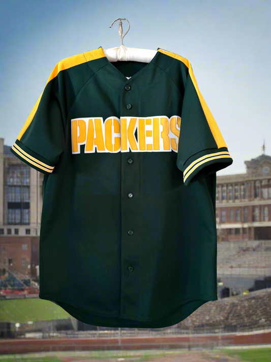 Rare Vintage GB Packers Button up GameDay Baseball Jersey