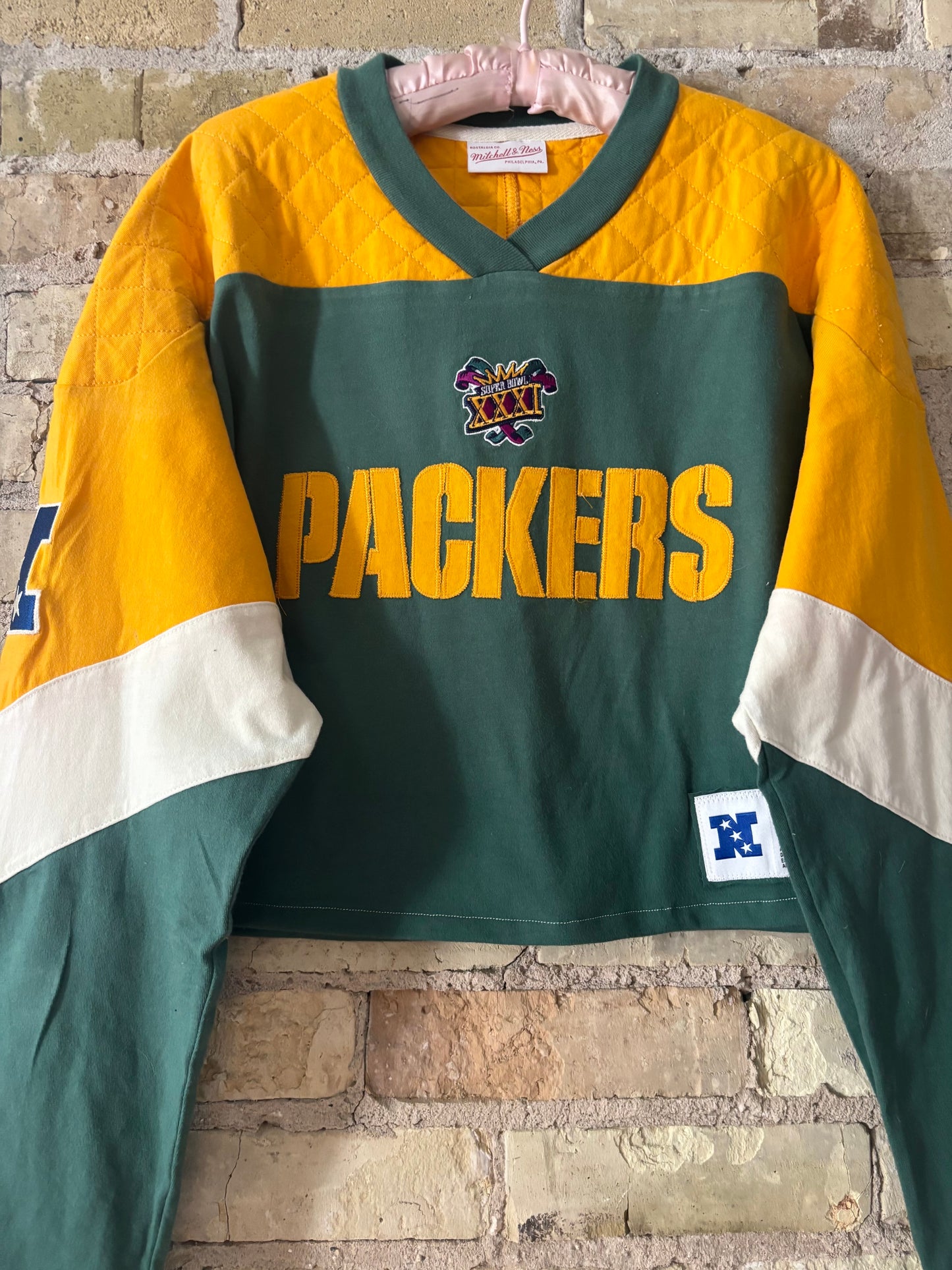 Vintage Packers Super Bowl XXXI Mitchell & Ness Throwback Crewneck