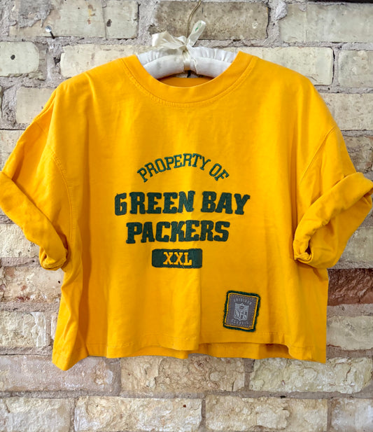 Reworked Vintage Green Bay Packers Gridiron Classic Throwback Crewneck Tee