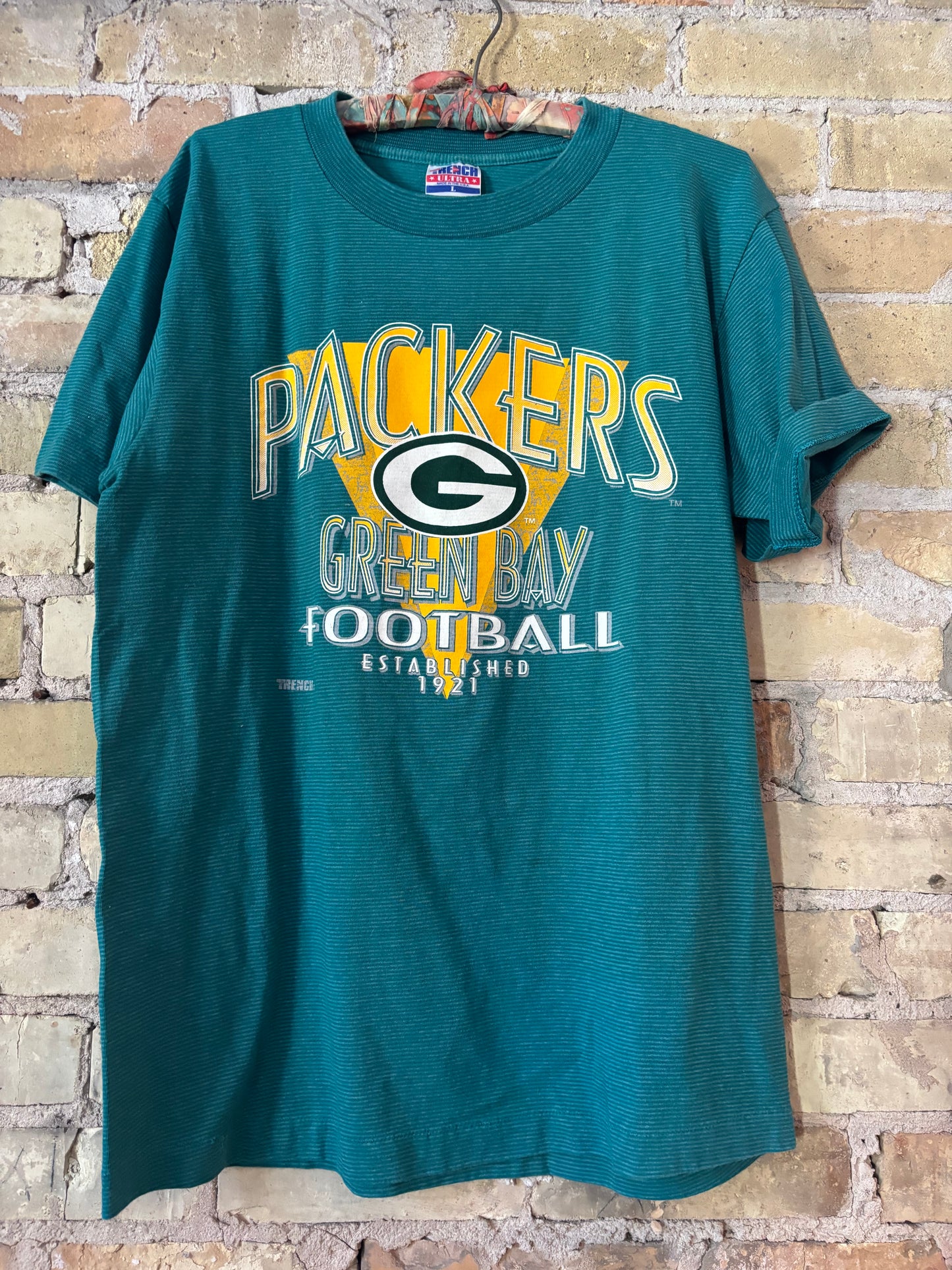 Vintage 90’s Packers short sleeve Pinstriped Graphic Tee