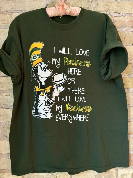 Vintage Packers / Dr Seuss Game Day Graphic T-Shirt