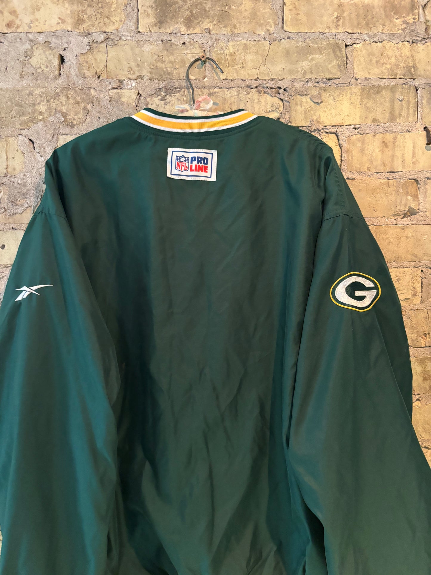 90s Green Bay Packers Retro PROLINE Windbreaker Pullover