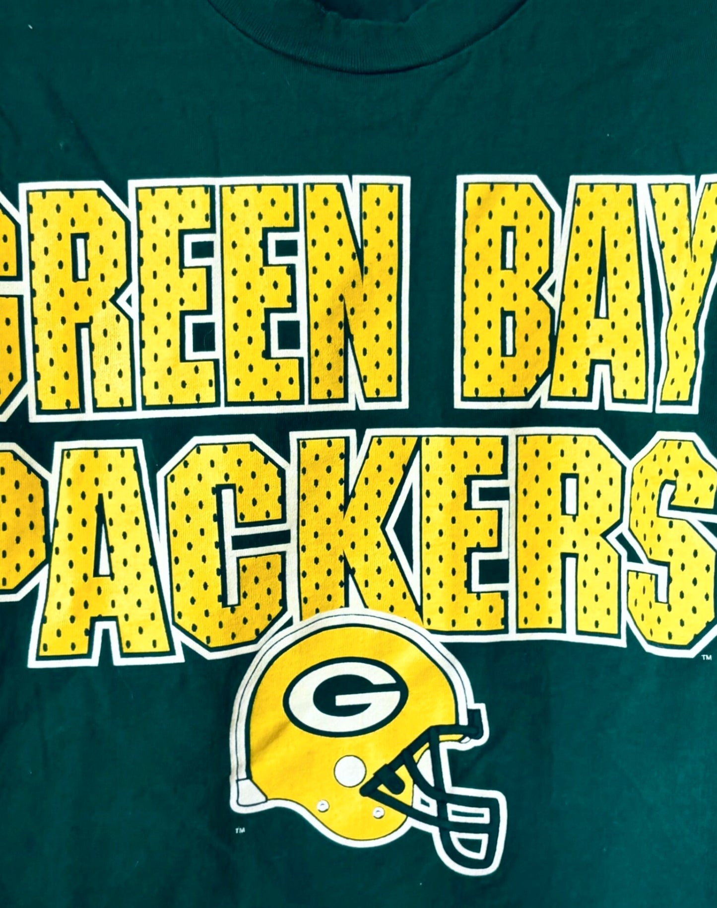 Reworked Vintage Green Bay Packers Crop Top Graphic Tee