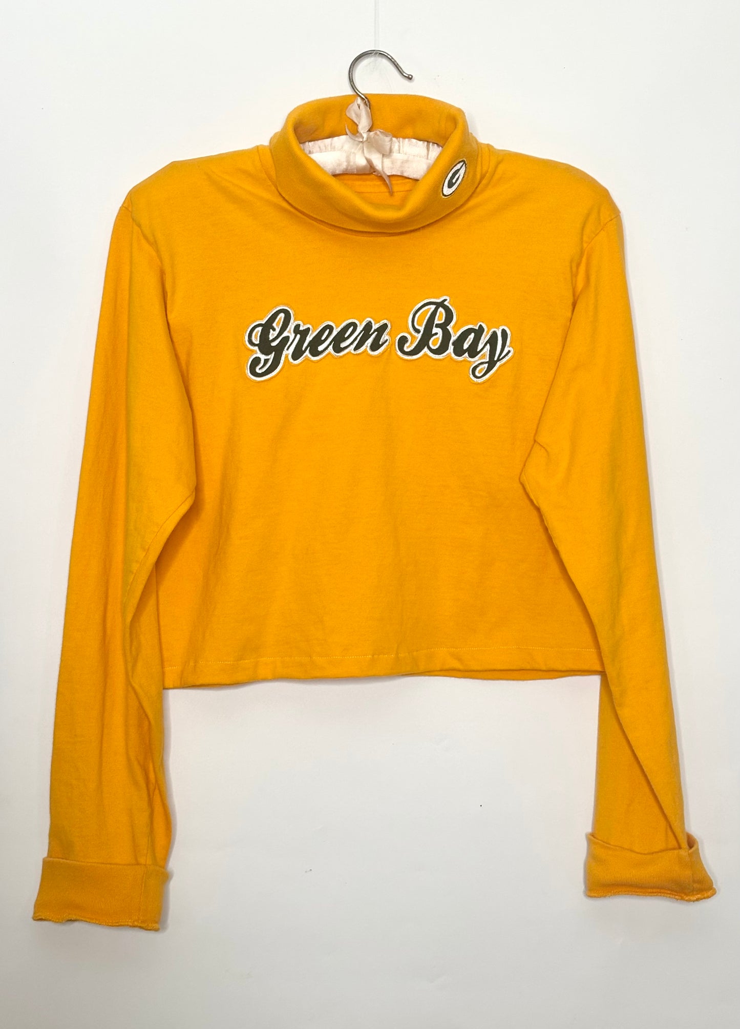 Retro 90’s Yellow Cropped Game Day TurtleNeck