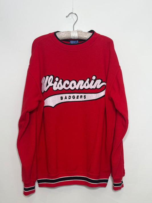 90’s Retro Wisconsin Badgers Script Logo crewneck