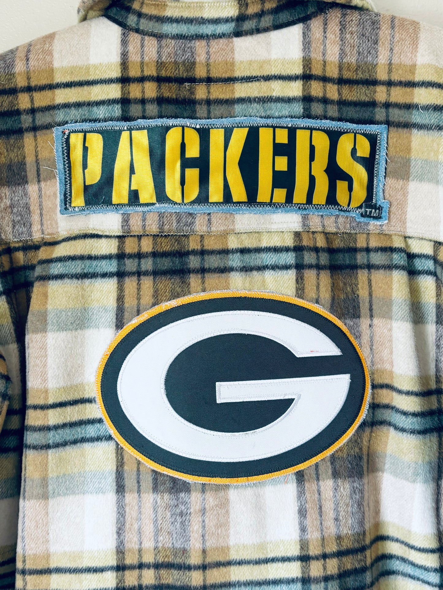 Reworked Game Day Flannel crop Jacket