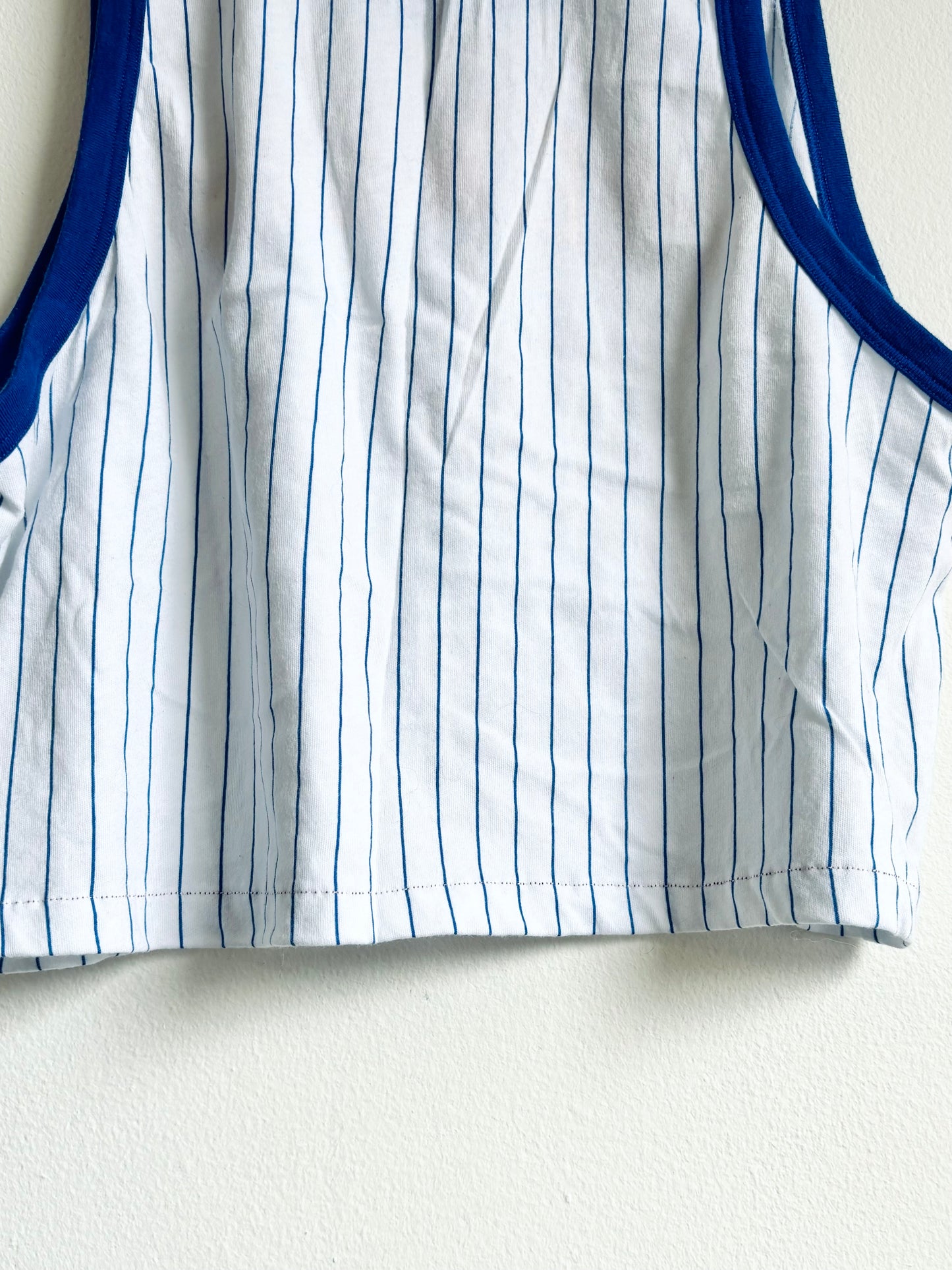 Reclaimed Y2k Brewers pinstripe Graphic Tee Tank