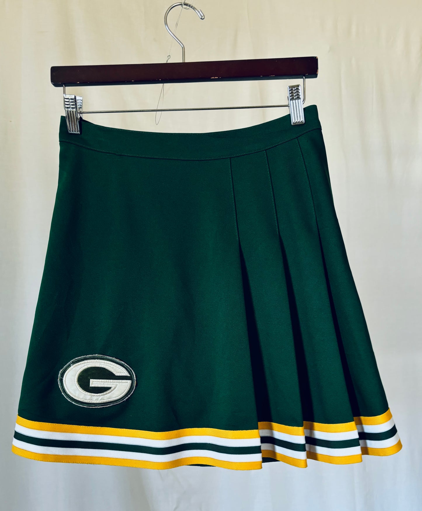 Reworked Adult Green Bay Packers Vintage Cheer Skirt