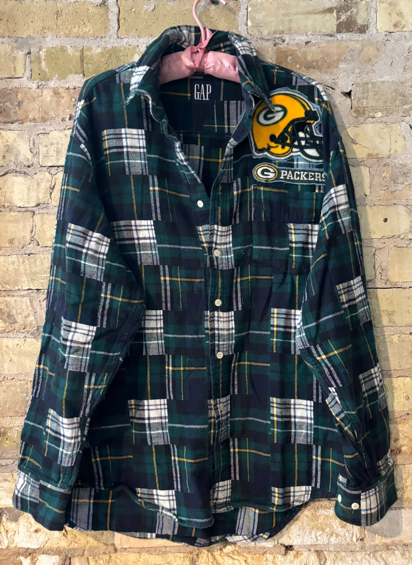 Patchwork Plaid Game Day Flannel Shirt
