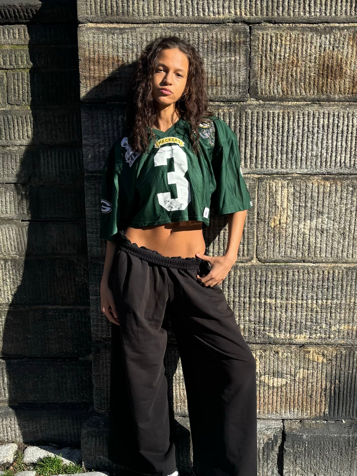 Reworked Vintage mesh crop top Jersey