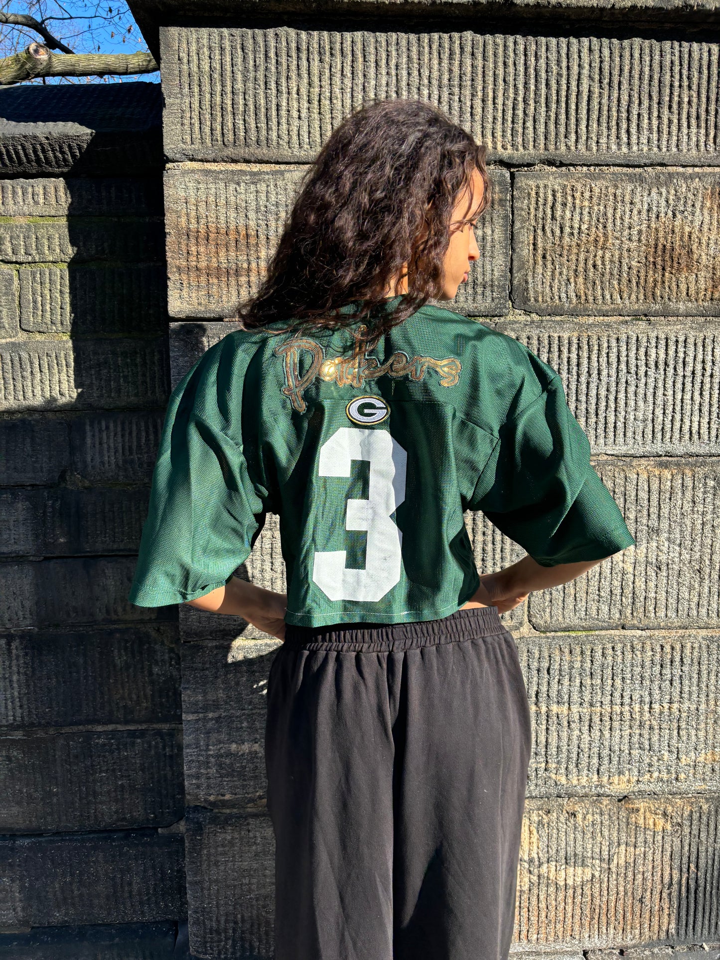 Reworked Vintage mesh crop top Jersey